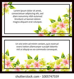 Invitation with floral background