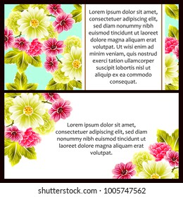 Invitation with floral background