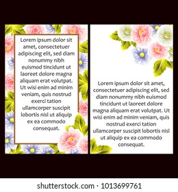 Invitation with floral background