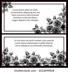 Invitation with floral background