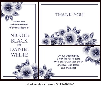 Invitation with floral background