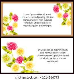 Invitation with floral background