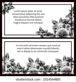 Invitation with floral background