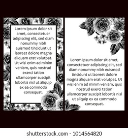 Invitation with floral background