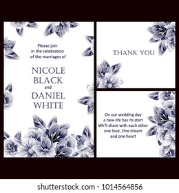 Invitation with floral background