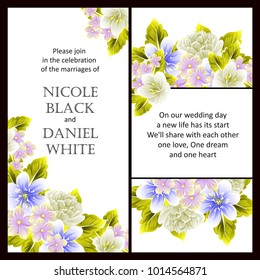 Invitation with floral background