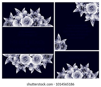 Invitation with floral background