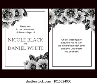 Invitation with floral background
