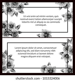 Invitation with floral background
