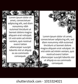 Invitation with floral background