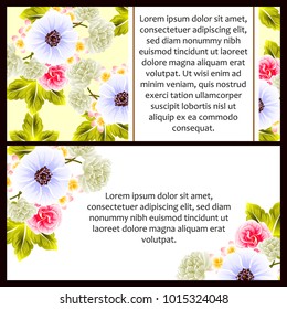 Invitation with floral background