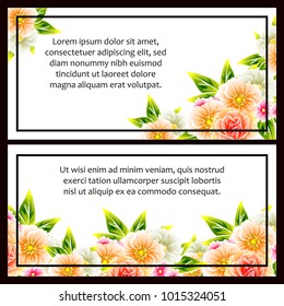Invitation with floral background