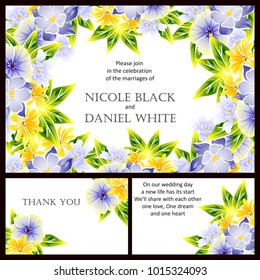 Invitation with floral background