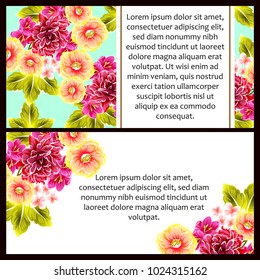 Invitation with floral background