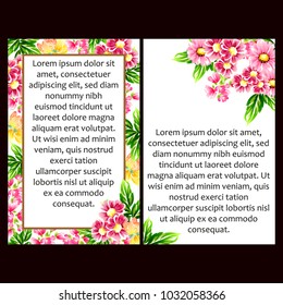 Invitation with floral background