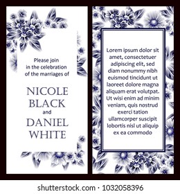 Invitation with floral background