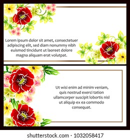 Invitation with floral background