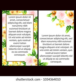 Invitation with floral background