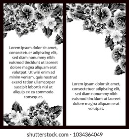 Invitation with floral background