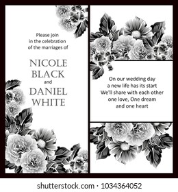 Invitation with floral background