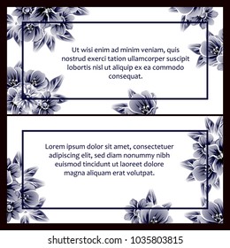 Invitation with floral background
