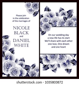 Invitation with floral background