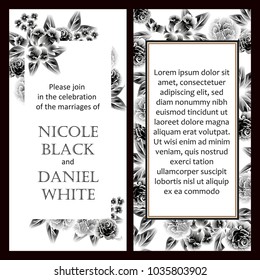 Invitation with floral background