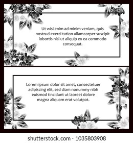 Invitation with floral background