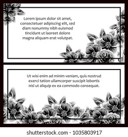 Invitation with floral background