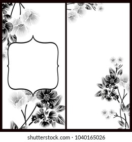 Invitation with floral background