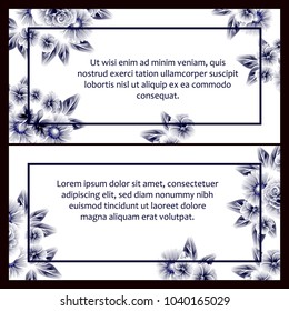 Invitation with floral background