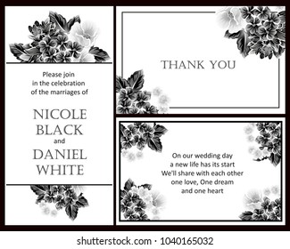 Invitation with floral background