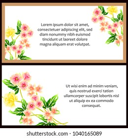 Invitation with floral background