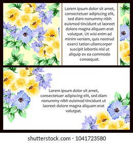 Invitation with floral background