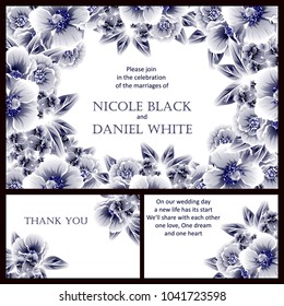 Invitation with floral background