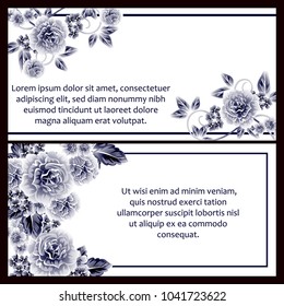 Invitation with floral background