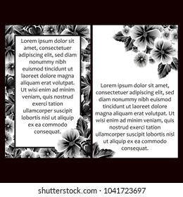 Invitation with floral background