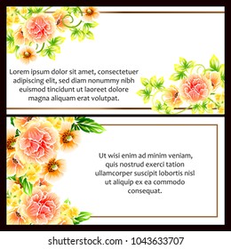 Invitation with floral background