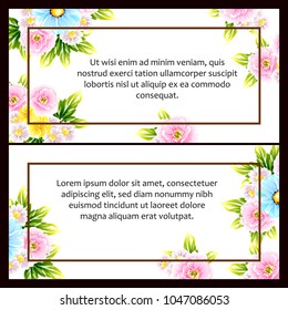 Invitation with floral background