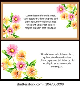 Invitation with floral background