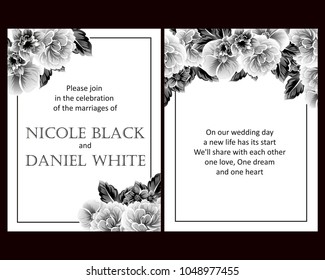 Invitation with floral background