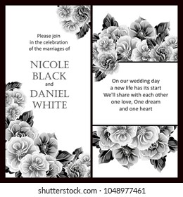 Invitation with floral background