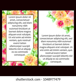 Invitation with floral background