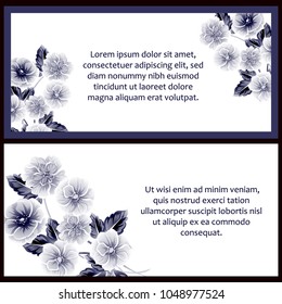 Invitation with floral background