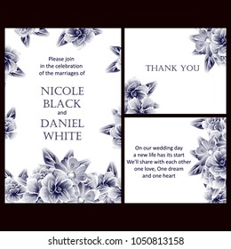 Invitation with floral background