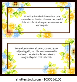 Invitation with floral background