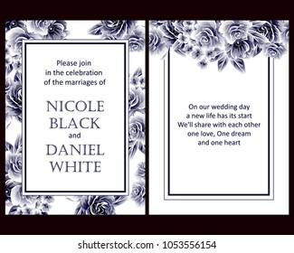 Invitation with floral background