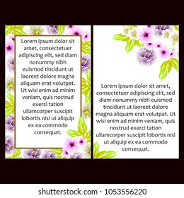 Invitation with floral background