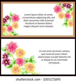 Invitation with floral background