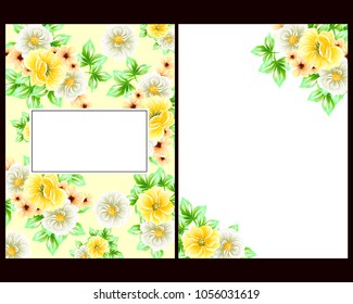 Invitation with floral background